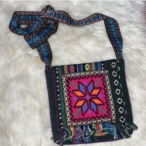 SOLD ALE HOP Multi color Tribal Crossbody Bag